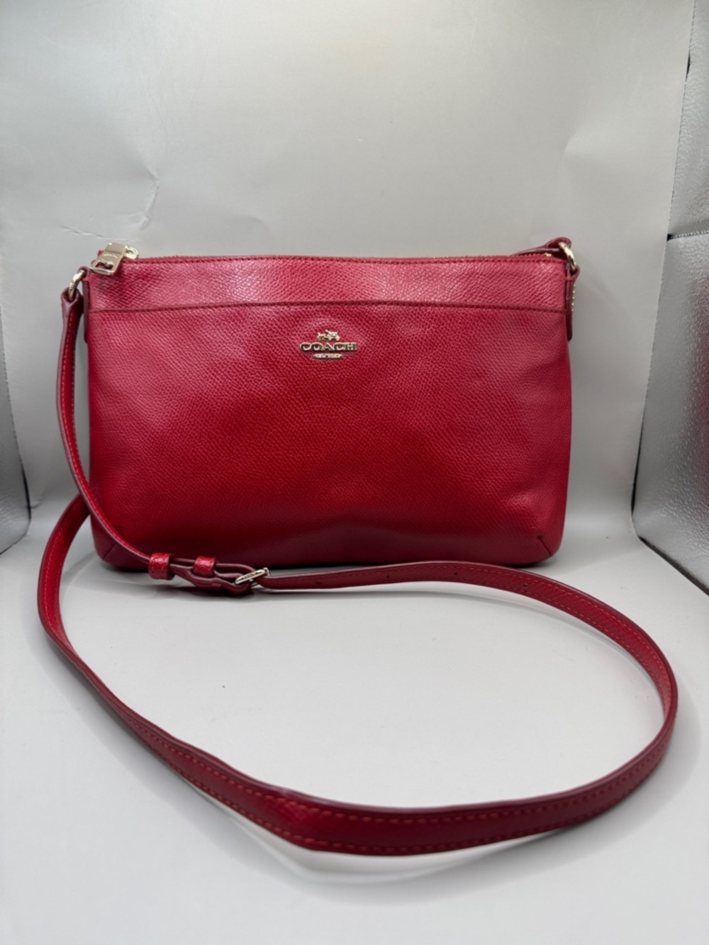 Coach Red Leather Crossbody Bag